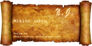 Nikits Jetta névjegykártya